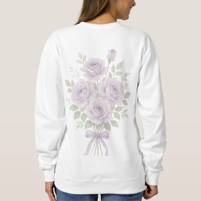 Sudadera día de la madre floral lila (Reverso)