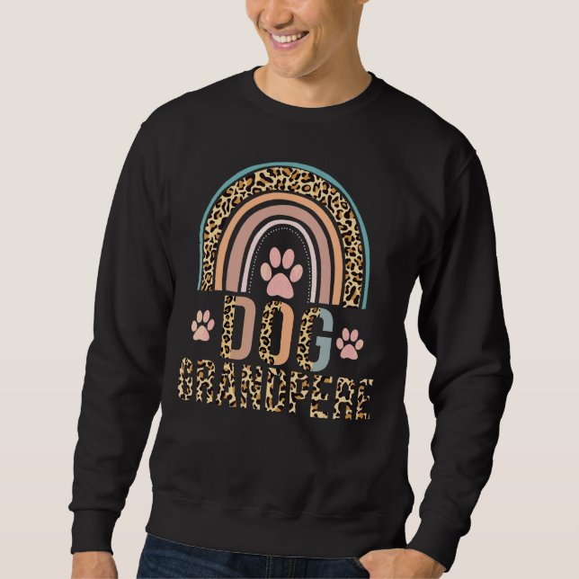 Sudadera Día de la Madre leopardo arcoiris Perro Paw Perro  (Anverso)