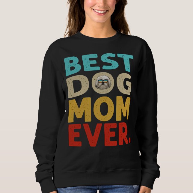 Sudadera Día De La Madre Madre Shih Tzu (Anverso)