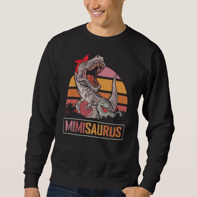 Sudadera Día de la Madre Mamá Mimisaurus Dinosaur Mimi Rex (Anverso)