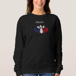 Sudadera Día de la Madre Patriótico Lotus Blossom Flower Re