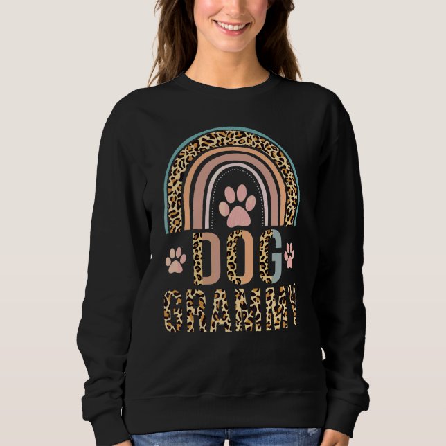 Sudadera Día de la Madre Rainbow Leopardo Perro Paw Perro G (Anverso)