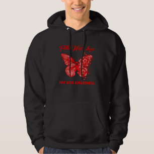 Sudadera Día de la Mariposa Fe Esperanza Amor Cinta Roja VI