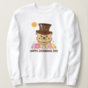 SUDADERA DÍA DE LA MARMOTA MUJERES FELICES DEL 2 DE FEBRER