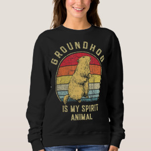 Sudadera Día de la Marmota Retro Vintage Feliz Día de la Ma