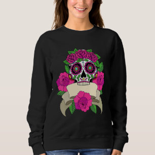 Sudadera Día de la Muerte del Cráneo del Azúcar Dia De Los 