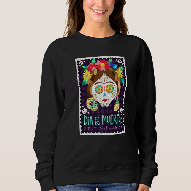 Sudadera Día De La Muerte Halloween Mexicano Calavera Sugar (Anverso)