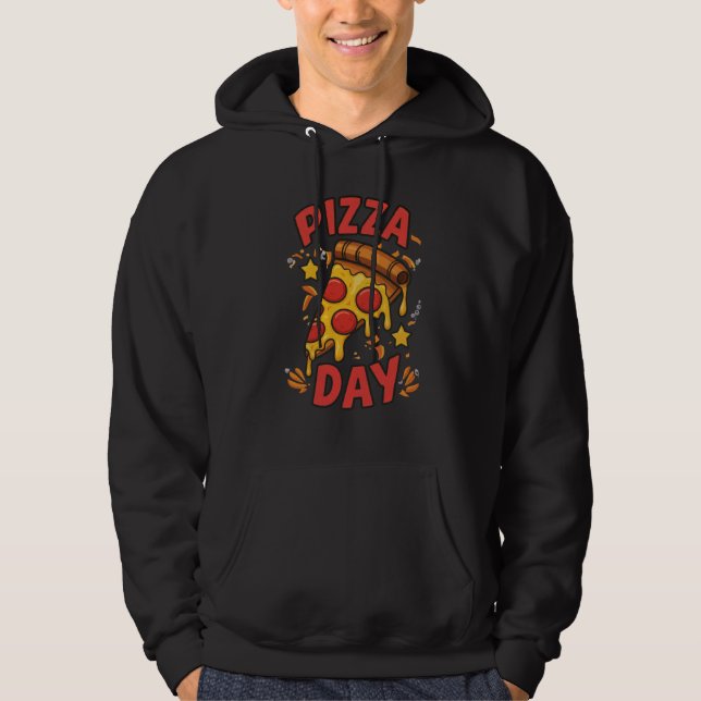 Sudadera Día de la Pizza - Diseño divertido de Pepperoni Pi (Anverso)