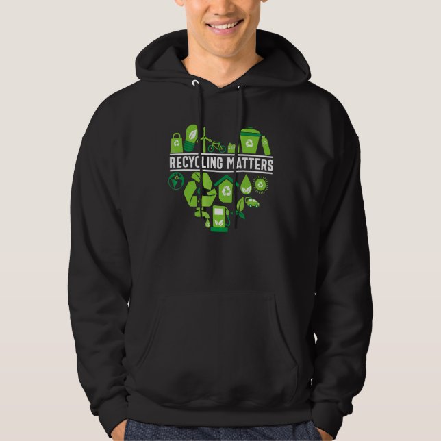 Sudadera Día de la Tierra del Reciclaje importa (Anverso)