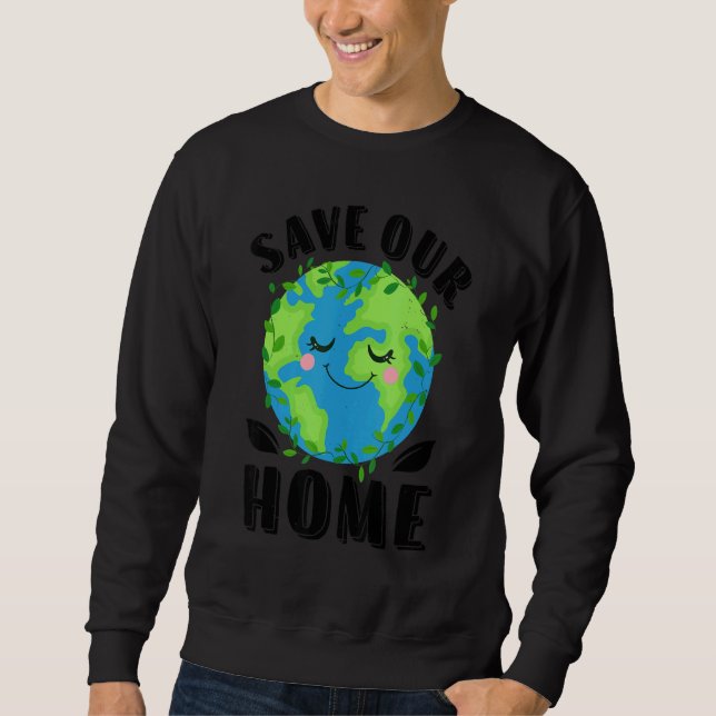 Sudadera Día de la Tierra Salvemos a nuestro moderador de c (Anverso)