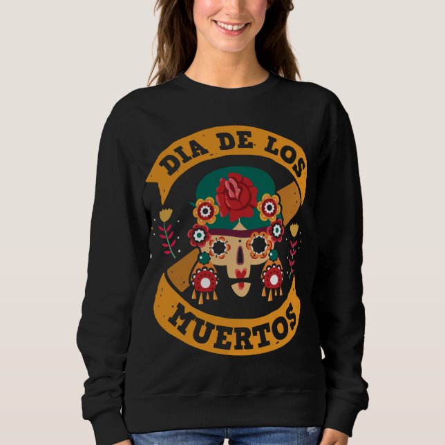 Sudadera Día de los Adorables al Estilo Mexicano Muerto (Anverso)