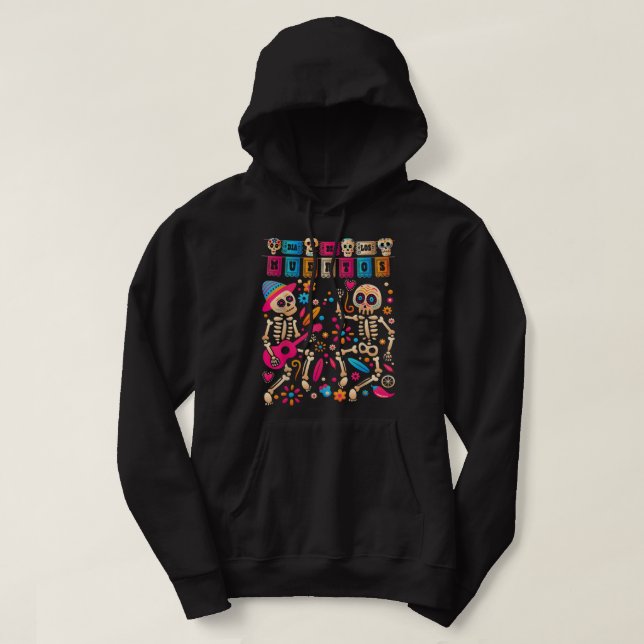 Sudadera Dia De los Muertos Day of the Dead Mexican Skeleto (Diseño del anverso)