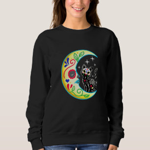 Sudadera Día de los Muertos del Cat Moon Sugar Skull Dia de