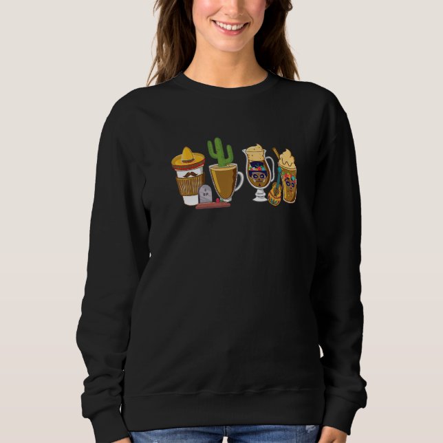 Sudadera Dia De Los Muertos Halloween Day Of Dead Coffee Mu (Anverso)
