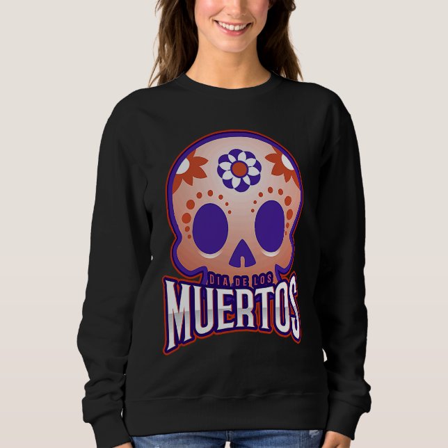Sudadera Dia de los muertos Modern colourful Skull (Anverso)