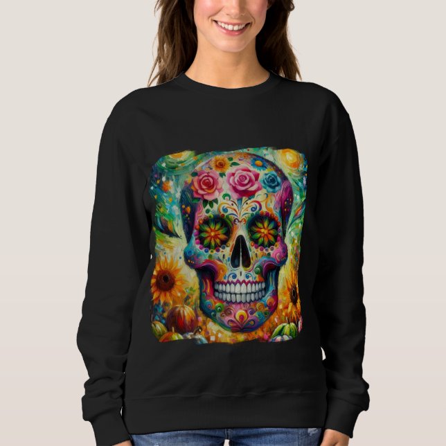 Sudadera Día de los muertos por la caída del azúcar (Anverso)