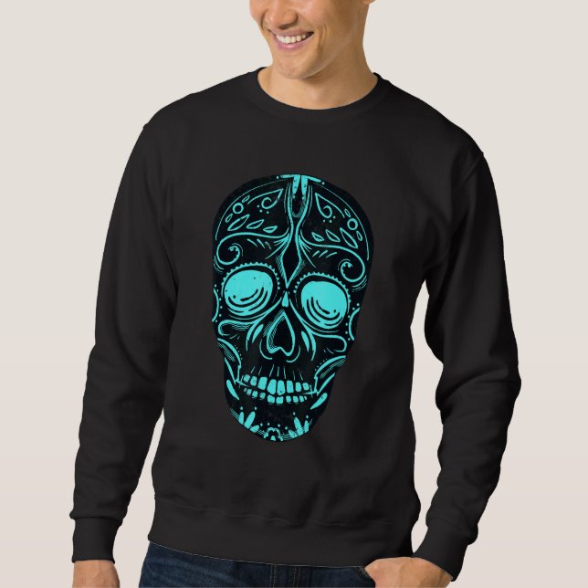 Sudadera Dia De Los Muertos Turquoise Mask Skull (Anverso)