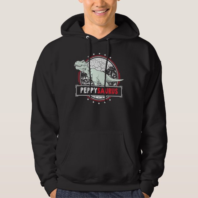 Sudadera Día de los Padres De Peppysaurus Rex Para Hombres  (Anverso)