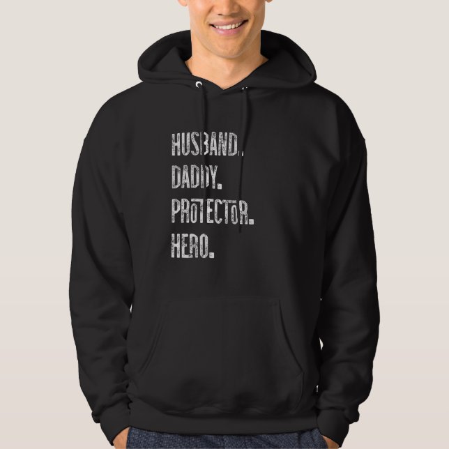 Sudadera Día de los padres - Esposo Papi Protector Hero 3 (Anverso)