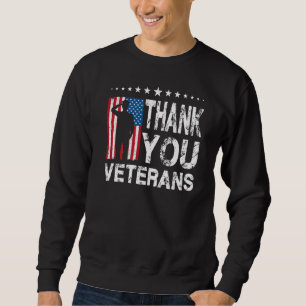 Sudadera Día de los Veteranos Gracias Veteranos Bandera Est