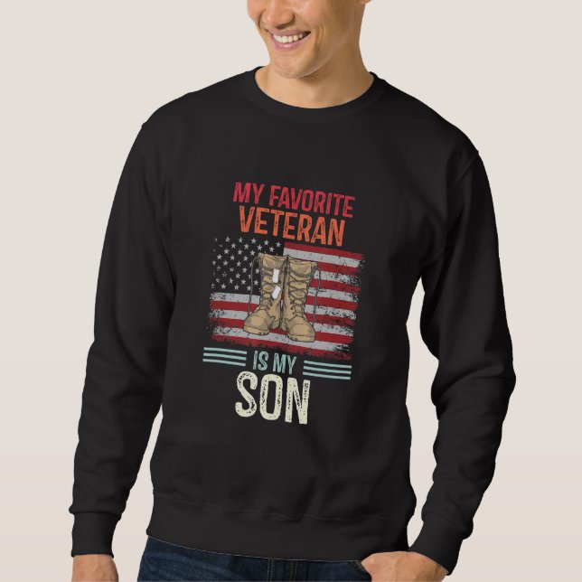 Sudadera Día de los Veteranos Mi Veterano Favorito Es Mi Hi (Anverso)