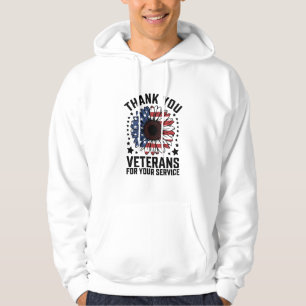 Sudadera Día de los Veteranos Militares del Girasol Gracias