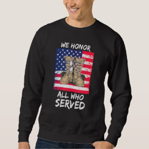 Sudadera Día de los Veteranos Orgulloso Veterano Honramos a