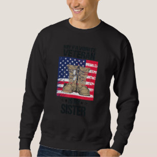 Sudadera Día de los Veteranos Padre Mi Veterano Favorito Es