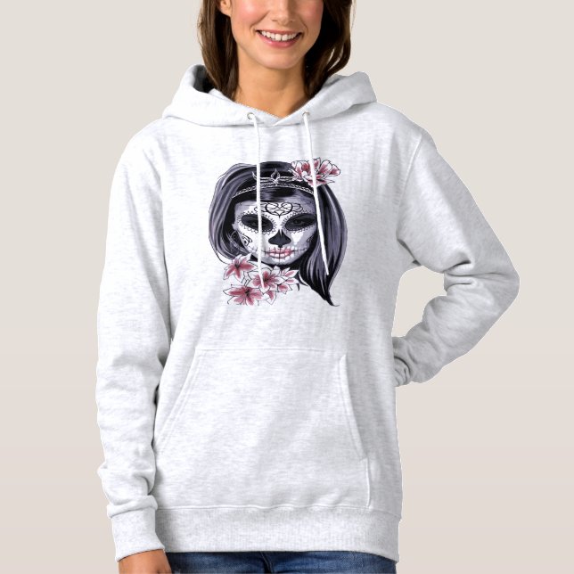 Sudadera Día de Muertos Día de los muertos al cráneo del az (Anverso)