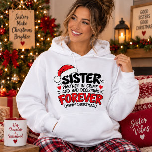 Sudadera Día de Navidad de Hermana Divertida Humor Sarcásti