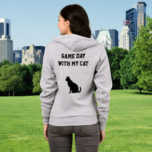Sudadera Día de partido de fútbol Mamá gata amante de masco