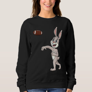 Sudadera Día de Pascua Rabbit Football Quarterback Grunny B