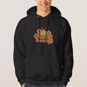 Sudadera Día de Pascua Retro de Conejo de Flor Hippie