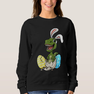 Sudadera Día de Pascua T Rex con Chicas de huevos de oso co