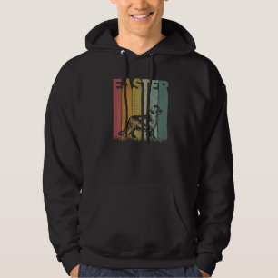 Sudadera Día de Pascua Terranova Dog Retro Gráfica Pascua C