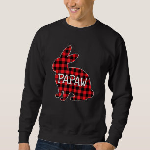 Sudadera Día de Pascua Vestido Rojo Conejo Gráfico Papaw M