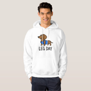 Sudadera Día de Piernas Dachshund Divertido Gimnasio Perro 