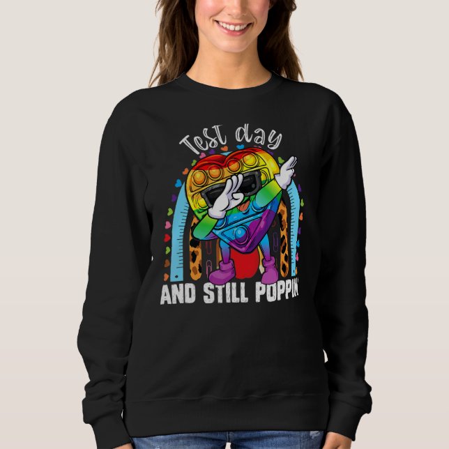 Sudadera Día De Prueba De Juguetes De Fidget De Arcoiris Y  (Anverso)