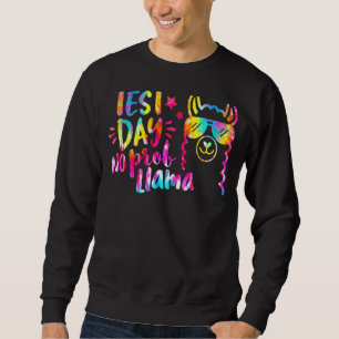 Sudadera Día de prueba de tinte de tie No Prob Llama Cute P
