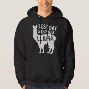 Sudadera Día de prueba No Probllama Llama Teacher Test Day