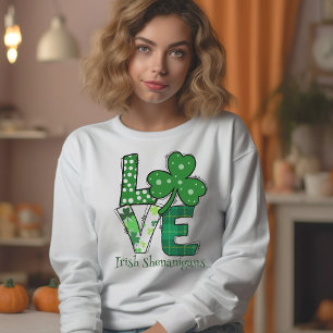 Sudadera Día de San Patricio Amor Travvesuras Irlandesas