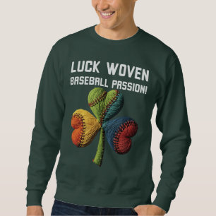Sudadera Día de San Patricio Arte de Hilo de Trébol Afortun