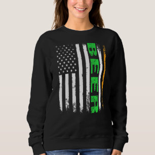 Sudadera Día de San Patricio Bandera de Estados Unidos Cerv