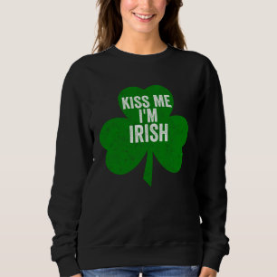 Sudadera Día de San Patricio Bésame soy irlandés
