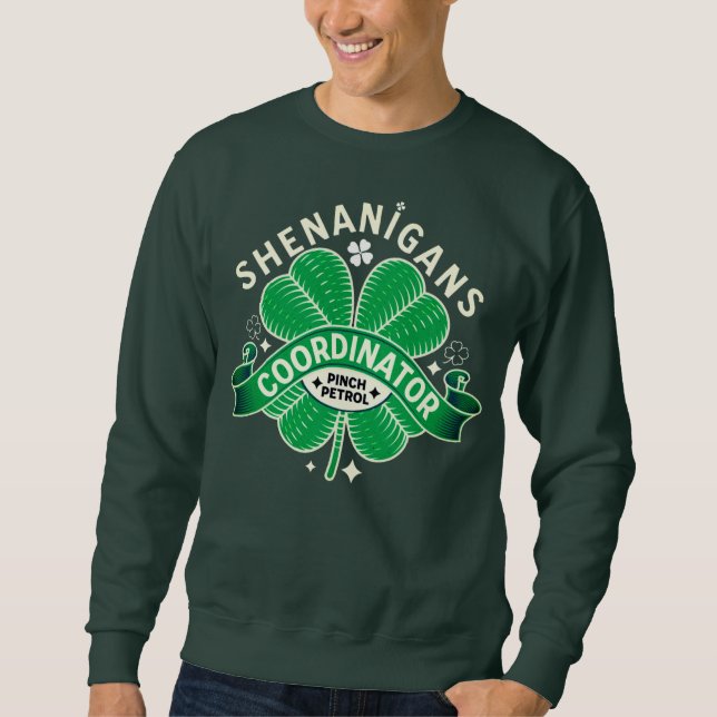 Sudadera Día de San Patricio - Coordinador de Shenanigans (Anverso)