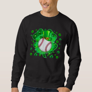 Sudadera Día de San Patricio de béisbol duende trébol niños
