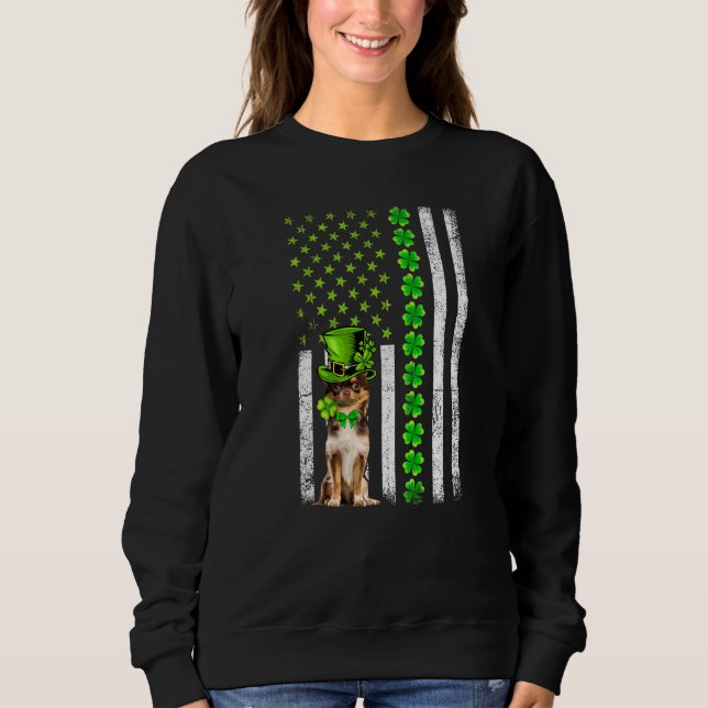 Sudadera Día de San Patricio de la Bandera Estadounidense C (Anverso)