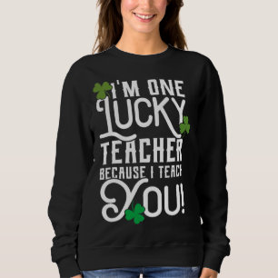 Sudadera Día de San Patricio Diseño de maestro afortunado p