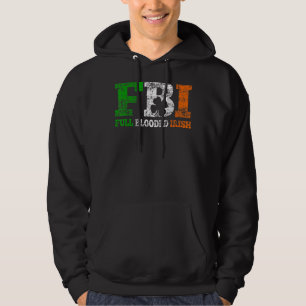 Sudadera Día De San Patricio Fbi Irlandés De Sangre Complet