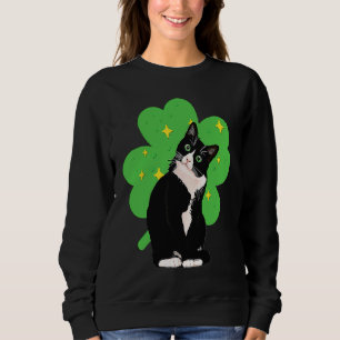 Sudadera Día de San Patricio Gato Esmoquin Hombres Mujeres